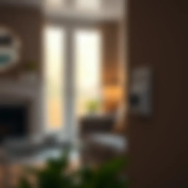 An illustration of a plug-in bat repellent device in a residential setting.