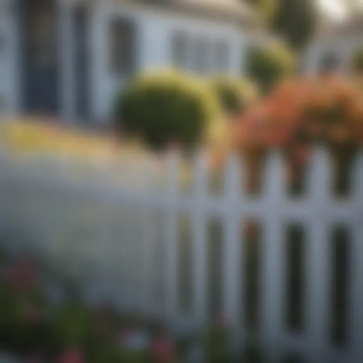 A charming picket fence adorned with flowers