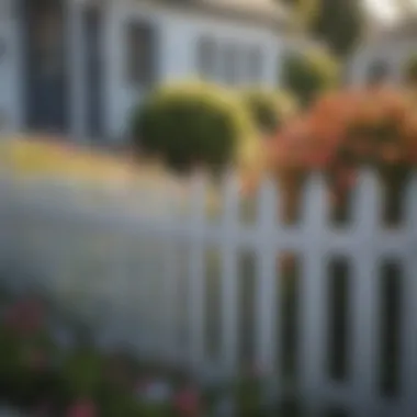 Picket Fence with Floral Charm A charming picket fence adorned with flowers
