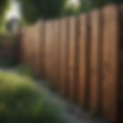A beautiful wooden fence in a backyard