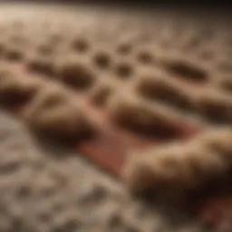 A close-up of luxurious carpet fibers showcasing texture