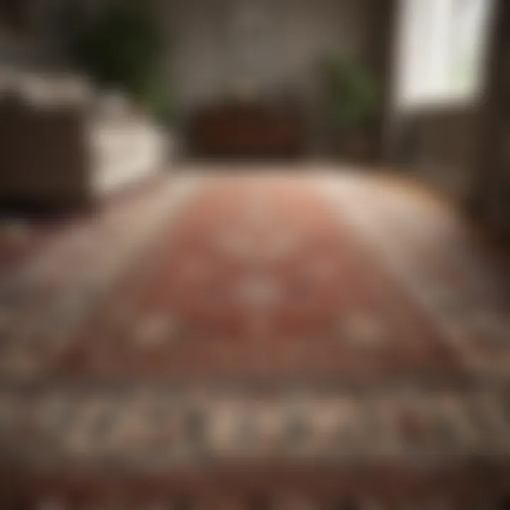 Illustration of various carpet styles in a modern interior setting