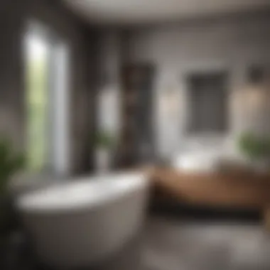 Before and after images of a master bathroom renovation