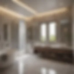 Luxurious master bathroom with modern fixtures