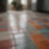 Various tile materials for kitchen floors