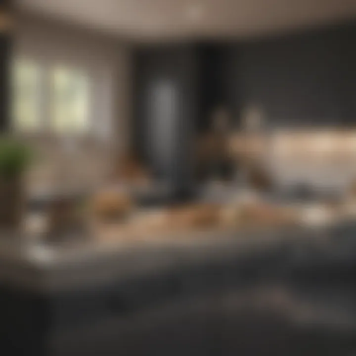 High-quality kitchen materials displayed in a showroom