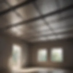 Cracked ceiling highlighting structural issues