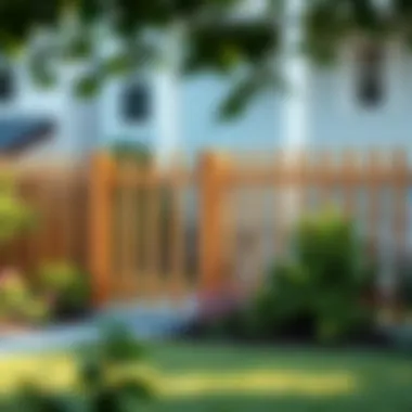 Elegant wooden front yard fence enhancing curb appeal