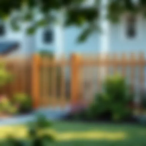 Elegant wooden front yard fence enhancing curb appeal