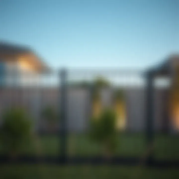 Modern metal fence providing security and style