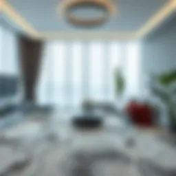 Luxurious carpet in a modern living room