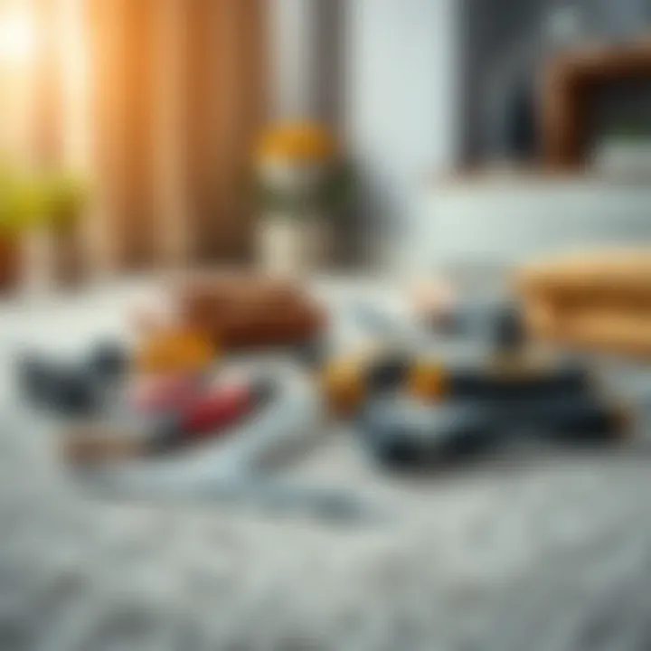 Professional Installation Tools for Carpet Professional installation tools laid out