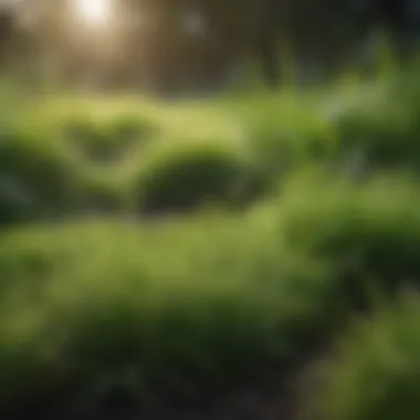Healthy lawn showcasing different grass types