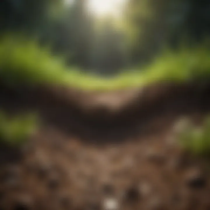 Illustration of optimal soil conditions for grass growth