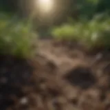 Healthy soil rich in organic matter