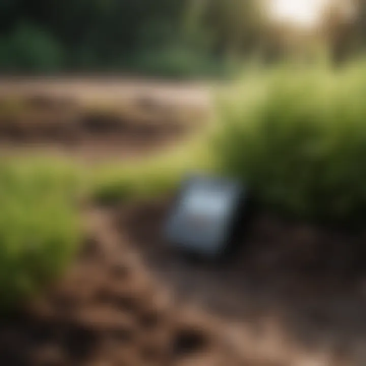 Soil pH test kit with results