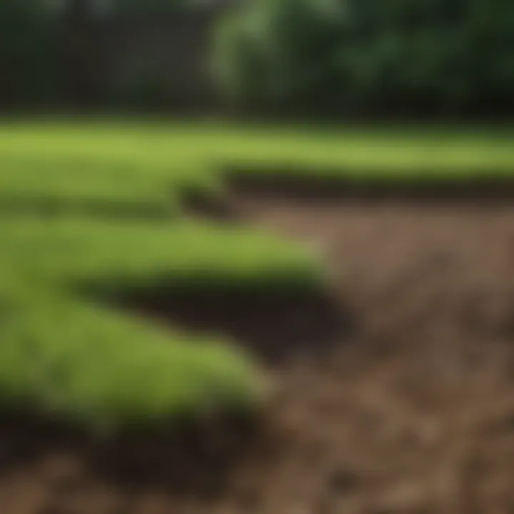 Lush green lawn thriving in well-prepared soil