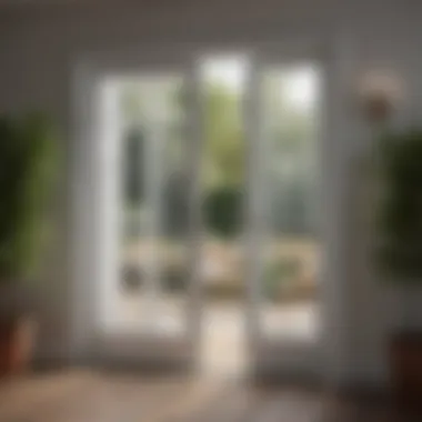 Elegant French door showcasing one-sided operation