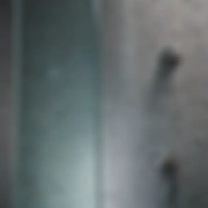 Comparison of treated vs untreated shower glass surface showing clarity and shine