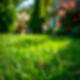 Healthy Lawn Without Weeds Lush green lawn free of weeds