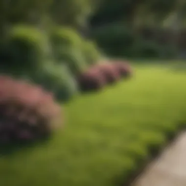 A healthy lawn thriving after pre-plant weed treatment.