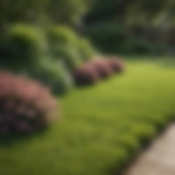A healthy lawn thriving after pre-plant weed treatment.