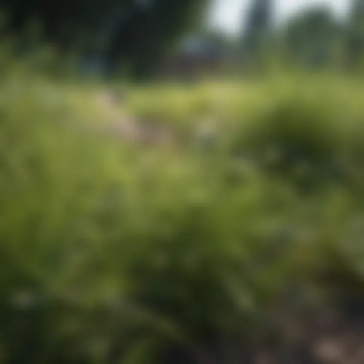 Various types of weeds commonly found in lawn areas.
