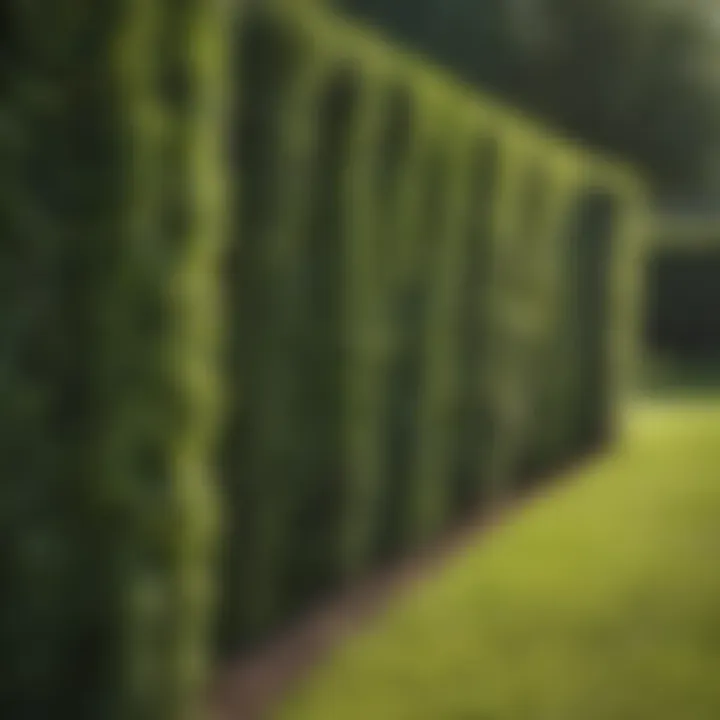 Sustainable hedge planting techniques in a garden