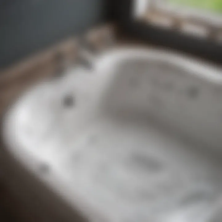 Close-up of whirlpool tub jets showcasing functionality