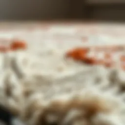 Luxurious wool rug texture close-up