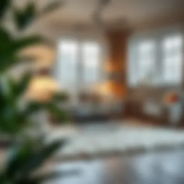 Wool Rug in a Beautiful Living Room Setting Well-maintained wool rug in a stylish living space